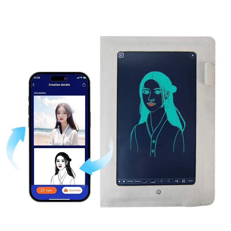 

synchronous digital tablet drawing artificial intelligence drawing writing fluent join teaching video intelligent drawing pad