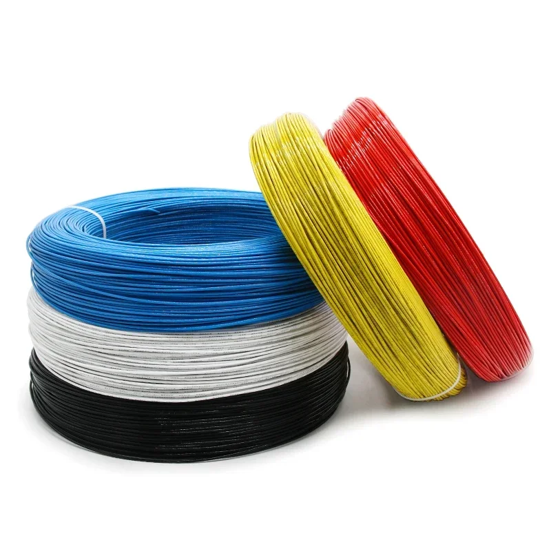 Cable de PTFE UL1332 de 1M/5M, 30/28/26/24/22/20/18/16/14/13/12/10 AWG FEP, Cable de electrones aislado de alta temperatura para impresora 3D