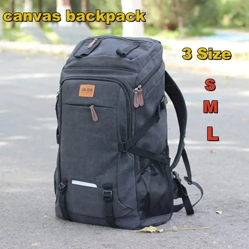 45 65 85L Travel Backpack Unisex Large Capacity Wear-resisting Canvas Rucksack Hiking Camping Backpack Business Trip Luggage Bag