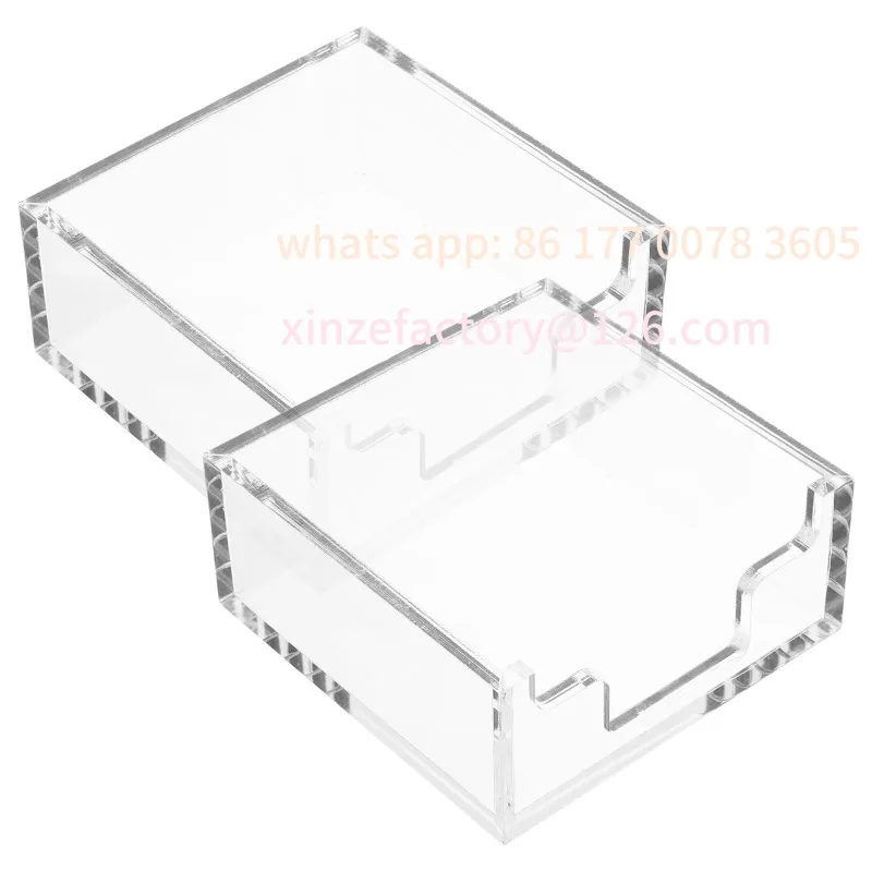 

Customizable 2Pcs Memo Paper Holder Desk Notes Box Organizer Office Desktop Storage Small Stationery Holder Memo Dispenser