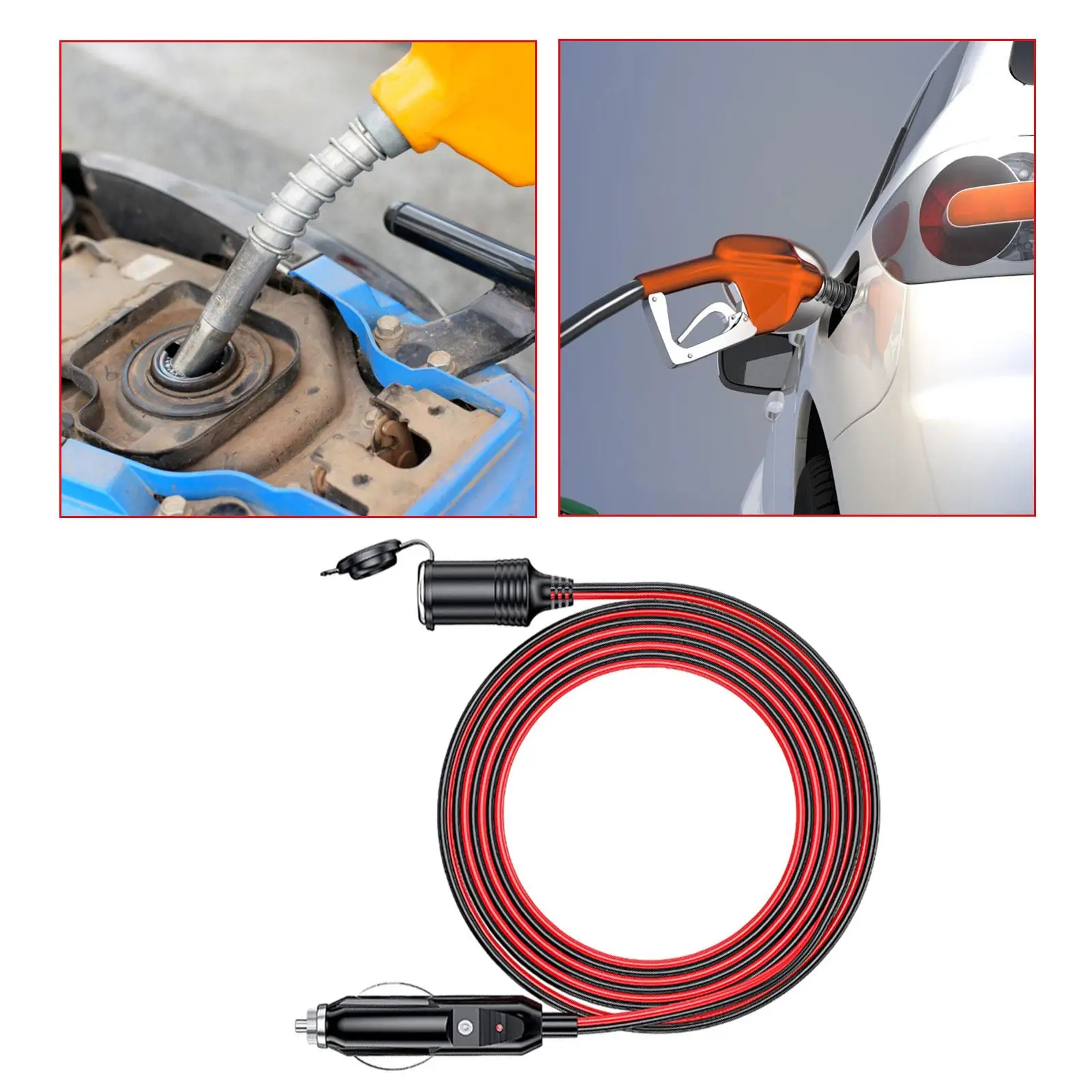 

Car Cigarette Lighter Extension Cord Male Plug to Female Socket for Air Compressor Vacuum Cleaners Cooler Fridge Tire Pump