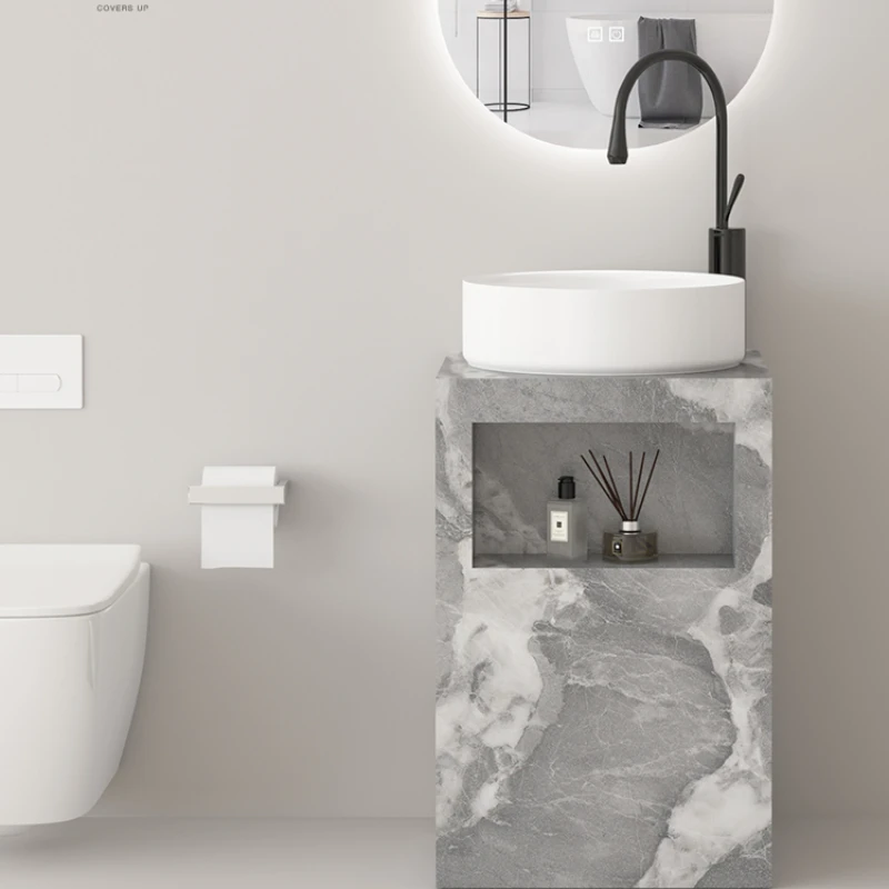 Stone Plate Column Type Washbasin Wash Basin Integrated Floor Type Balcony Sink