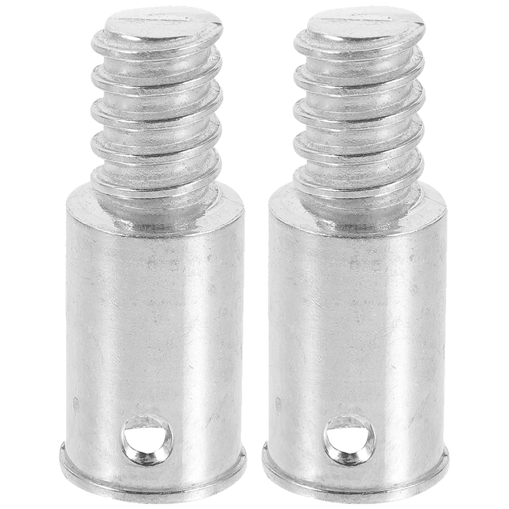 2 Pcs Broom Handle Threaded End Connector Push Mop Heads Extension Pole Adapter Tip Replacement Tips For Metal Poles Telescopic