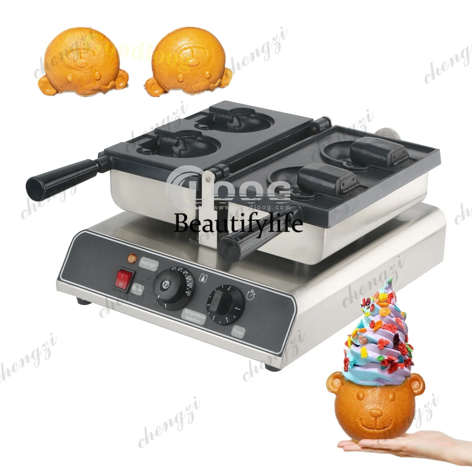 A81 Commercial Restaurant Kitchen Equipment 2PCS Waffle Maker