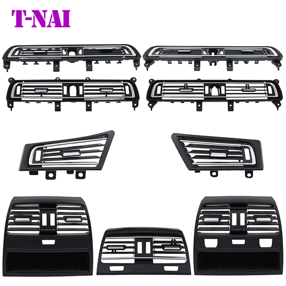 F01 F02 LHD Полностью хромированная консоль, центральная левая и правая задняя вентиляционная решетка кондиционера переменного тока для BMW 7 серии 730 735 740 F01 F02 LHD Полностью хромированная консоль, центральная левая и правая задняя вентиляционная решетка кондиционера переменного тока для BMW 7 серии 730 735 740