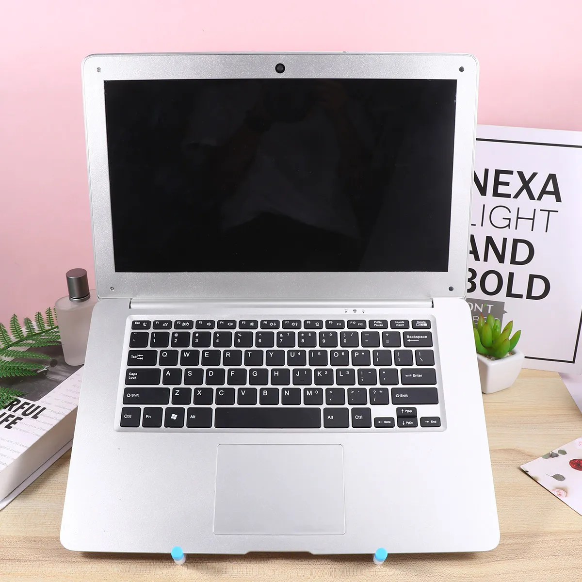 Lightweight Foldable Aluminum Laptop Stand Ergonomic Portable Cooling Rack for Home Office Travel Watching Videos Reading