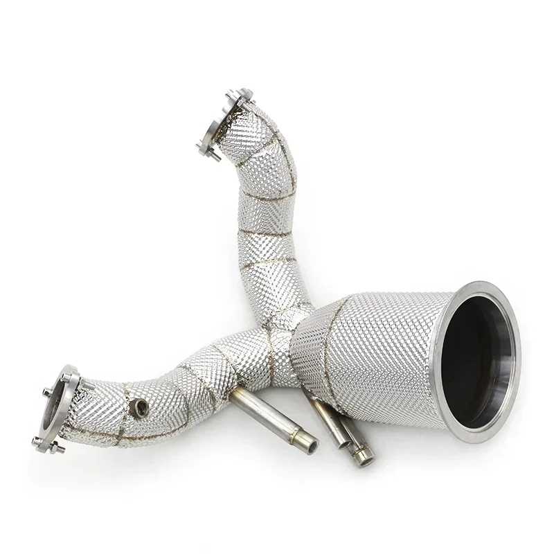 Section High flow Pipes branch downpipe Exhaust Pipe with for COUPE 3.0T