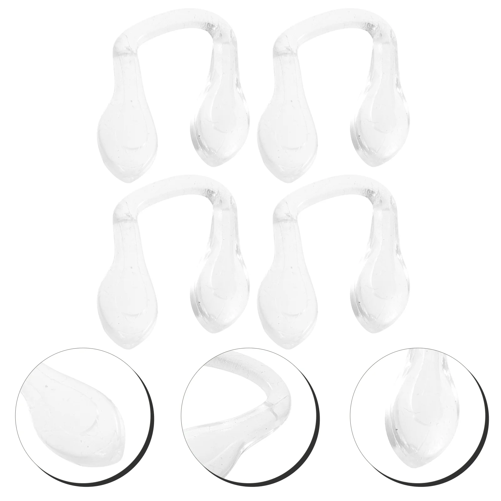 4 Pcs Eyeglass Accessories Glasses Nose Pad for Replacement Pads Eyeglasses Repair Kit Grips Conjoined Parts