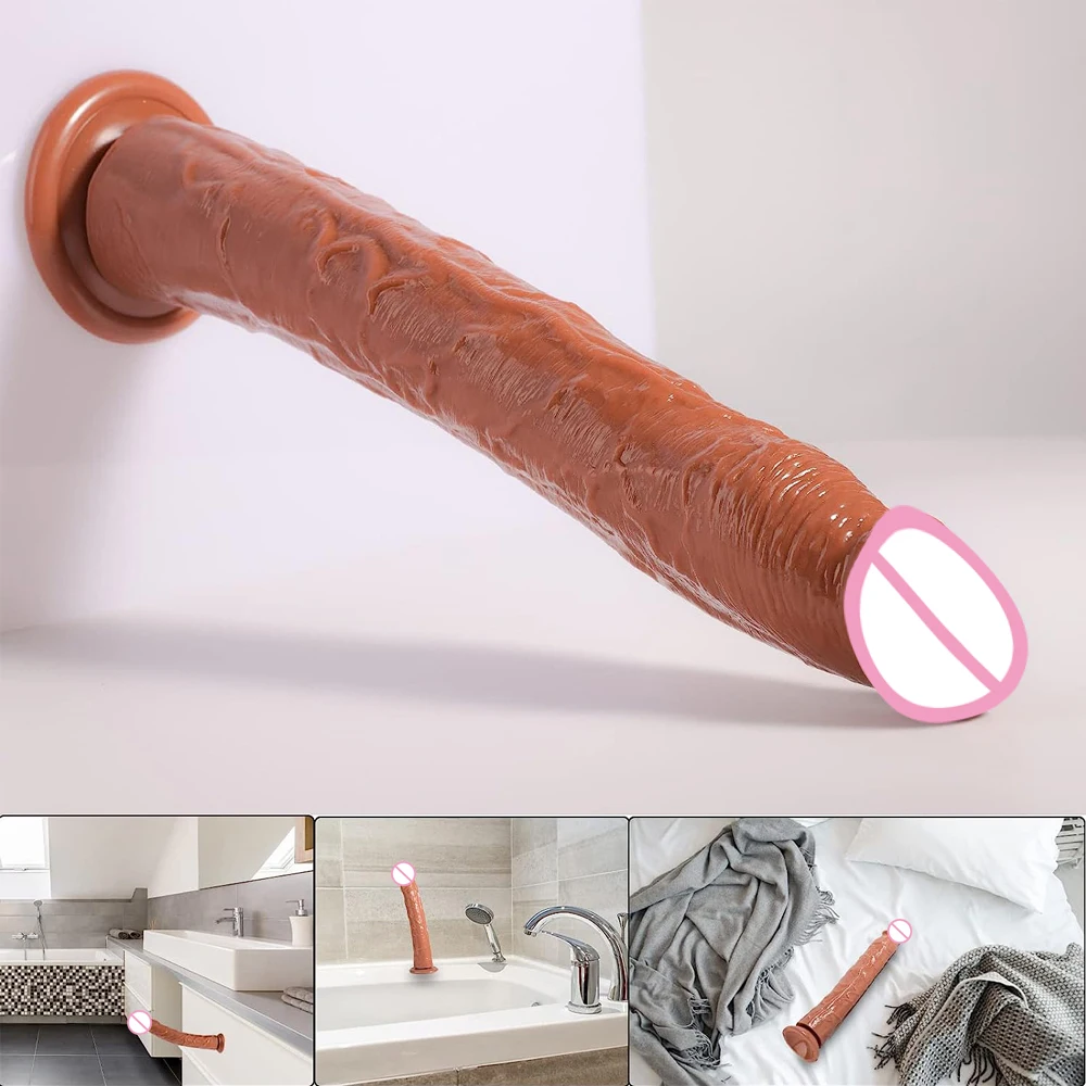 Super Long Realistic Dildo Big Penis Anal Butt Plug with Small Glans Vagina Stimulator Fake Dick Sex Toys for Women Men Gay