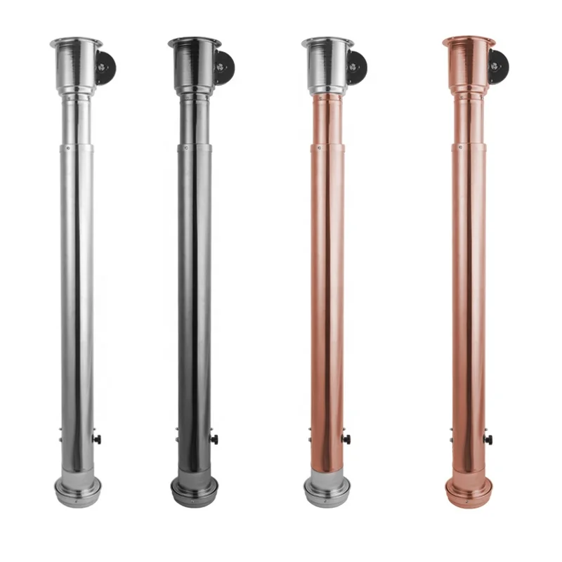 Restaurant Stainless Steel Telescopic Exhaust Pipe (139-222CM Stretch Range) Corrosion BBQ Accessory