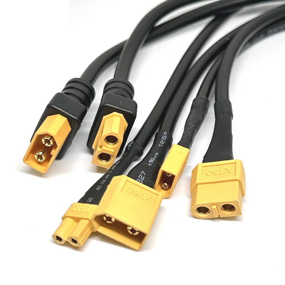 1pcs Ultra-soft XT60 XT30 T Plug Male Female Connector to DC 5525/DC5521 Power Cable for Fly FPV Multirotor Field Repairs Apply