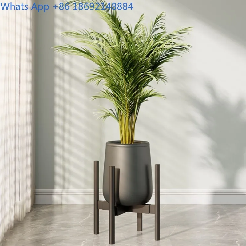 Living Room Floor-Standing Flower Stand Storage Rack Balcony Plant Display Rack Movable Succulent Holder Flower Pot Stand