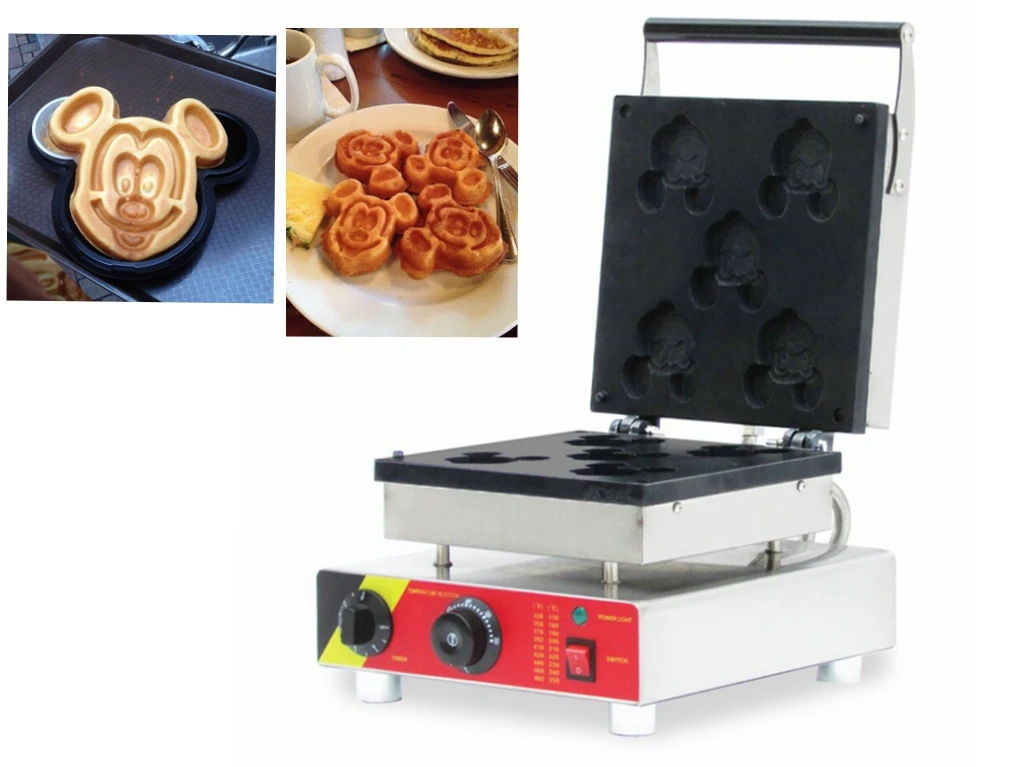 Electric Type 110v220v Micke Shape Waffle maker Machine Cartoon animal waffle baker Waffle Maker Baker Iron Pan Making Mould