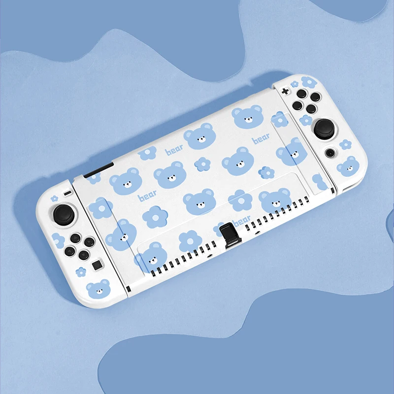 Protector Case for Switch OLED/Switch NS Game Accessories,Handheld Separable Shell for NS Joycon, Switch Oled Cover  Cute Cat
