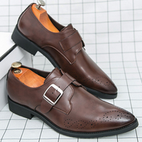 Classic Oxfords Shoes Men Retro Casual Business Chelsea Leather Shoes Men Social Brogues Wedding Leather Shoes Men's Dress Shoes