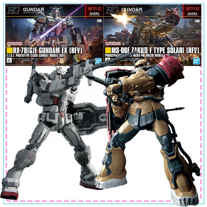 

Bandai HG 1/144 Gundam EX Zaku II F Type Solari FRV Collection Original Genuine Figure Gundam Model Kit Action Figure Model Toys