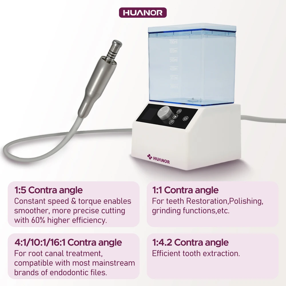 Dental Electric Brushless Motor With Water Tank LED Fiber Optic Handle Dentistry Dual-Waterway Lab Equipments