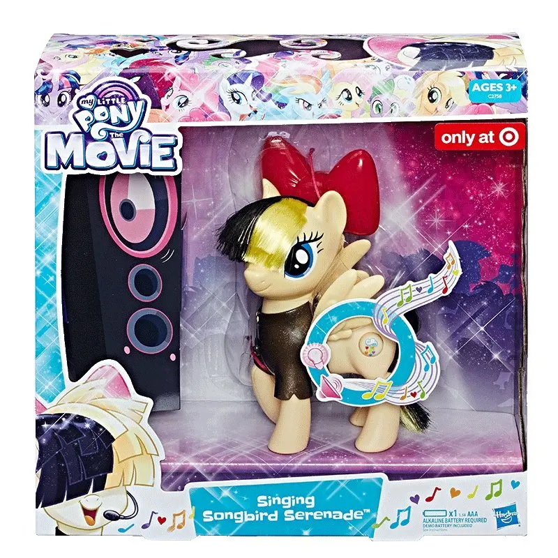 

Original My Little Pony The Movie Singing Songbird Serenade Classic Anime Singing Cute Action Figure Model Girls Childrens Toys