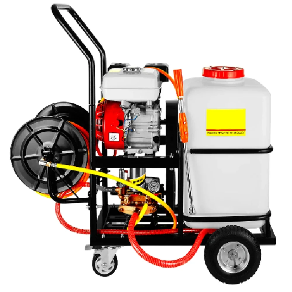 YYHC-Agricultural sprayer 50L 60L 100L trolley Garden high pressure push engine sprayer