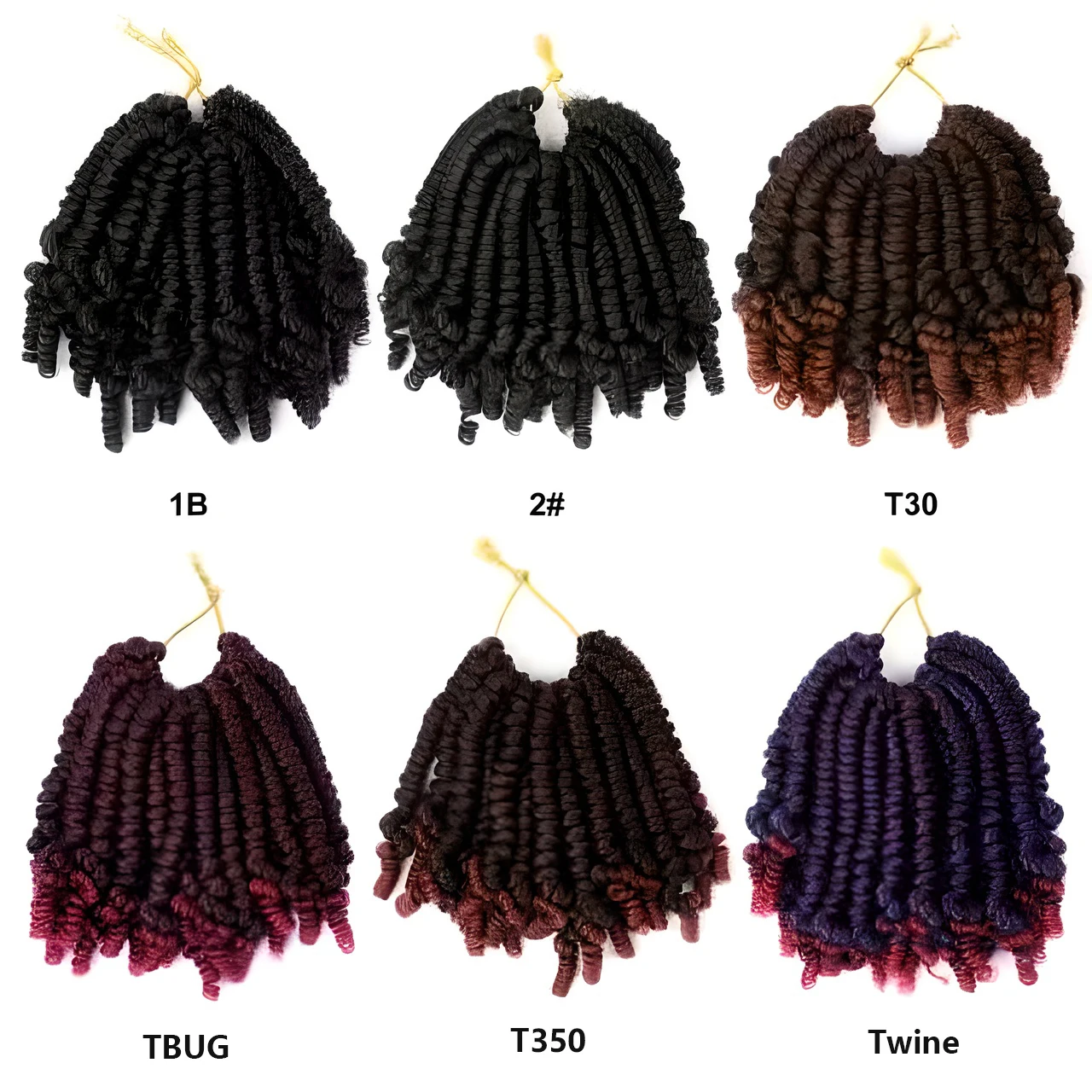 قصيرة العاطفة تويست الضفائر 6 بوصة كروشيه اصطناعي جديلة أسود براون تجديل رقيق الربيع تويست الشعر التمديد للنساء السود #6