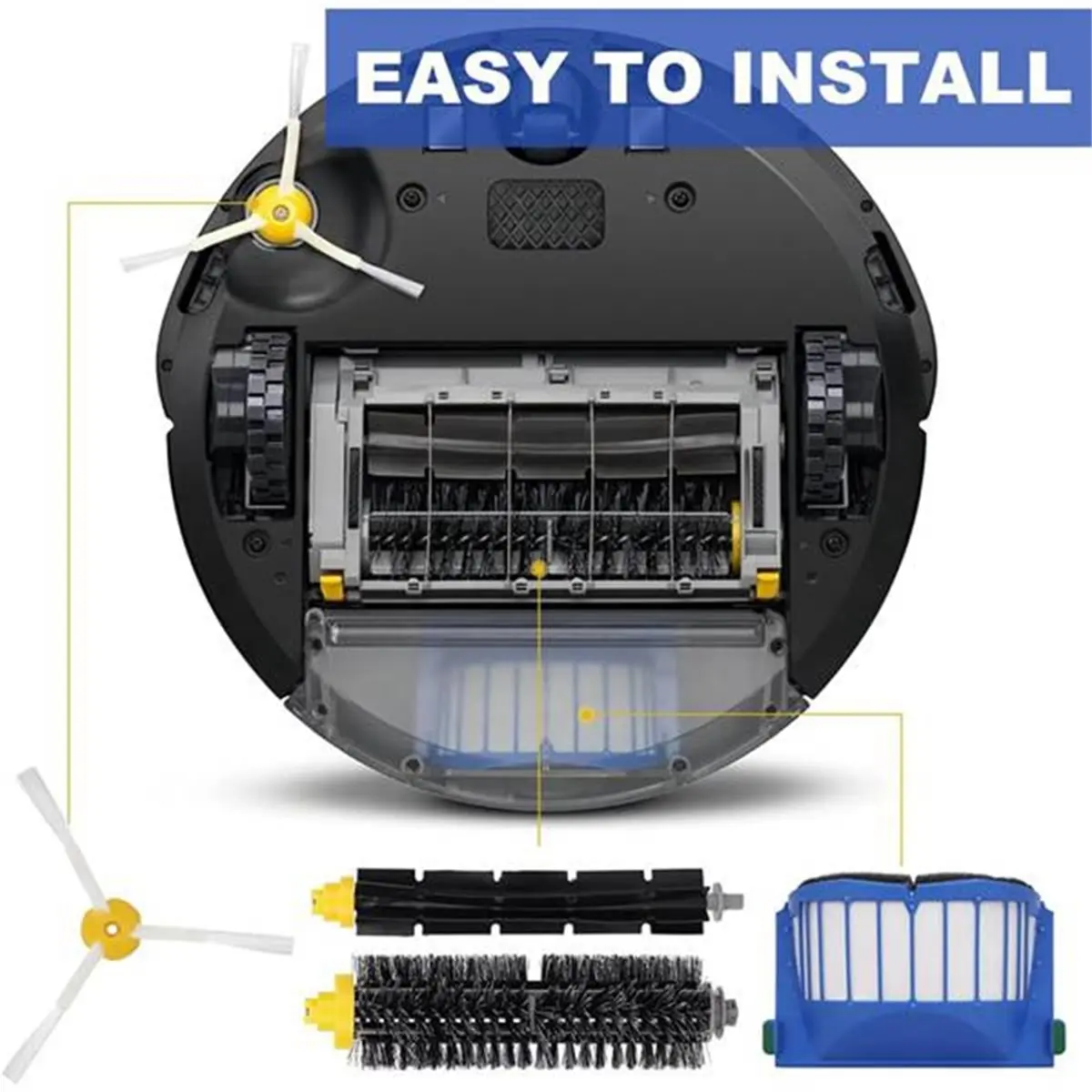

16 шт. для 675 670 665 690 692 694 671 677 650 655 614: основная и боковые щетки, фильтр для пылесоса