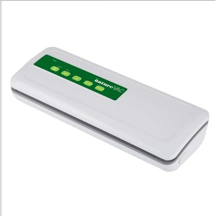 NatureVAC Vacuum Bag Sealer Machine Economy V2 Plus with Clear Vacuum Sealer Bags 11 x 19.5 2 Rolls for Food Saver LongTerm Sto