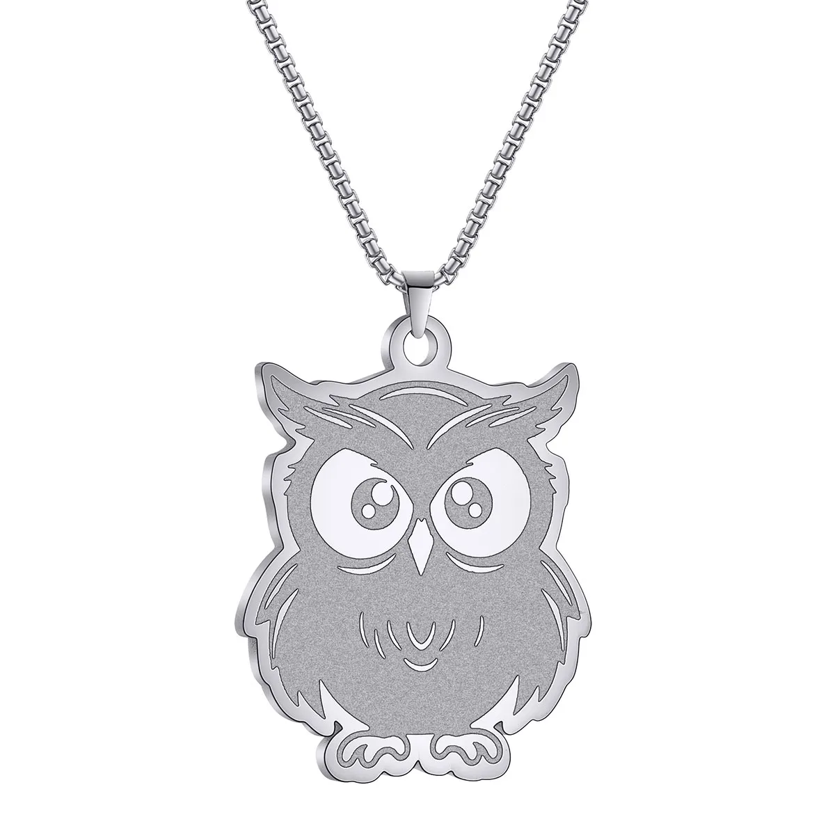 Owl Pendant for Men Stainless Steel Punk Skull Necklace Vintage Viking Amulet Gothic Jewelry Accessories Wholesale