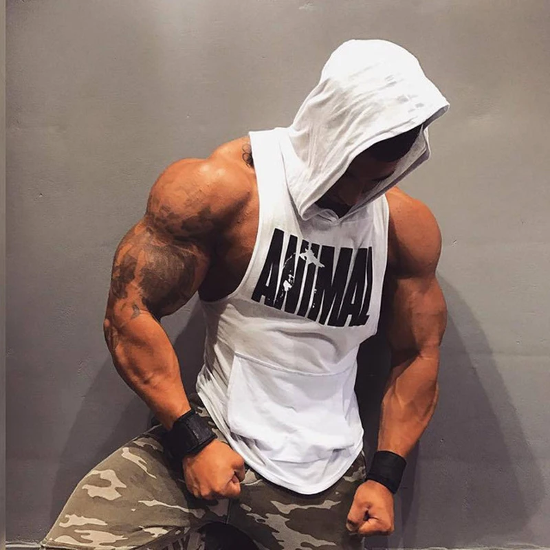 Top Brands Gym T-shirt Man Sleeveless Sweatshirt Gym Clothing Men Bodybuilding Clothes Men\'s Singlet Fitness Vest Singlets Tops