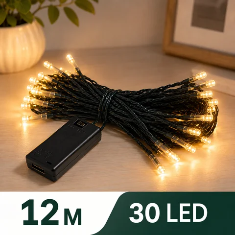 30/100LED Lights LED Fairy Lights Battery Light String Holiday Light Wedding Party Bedroom Living Room Garden Decoration Garland