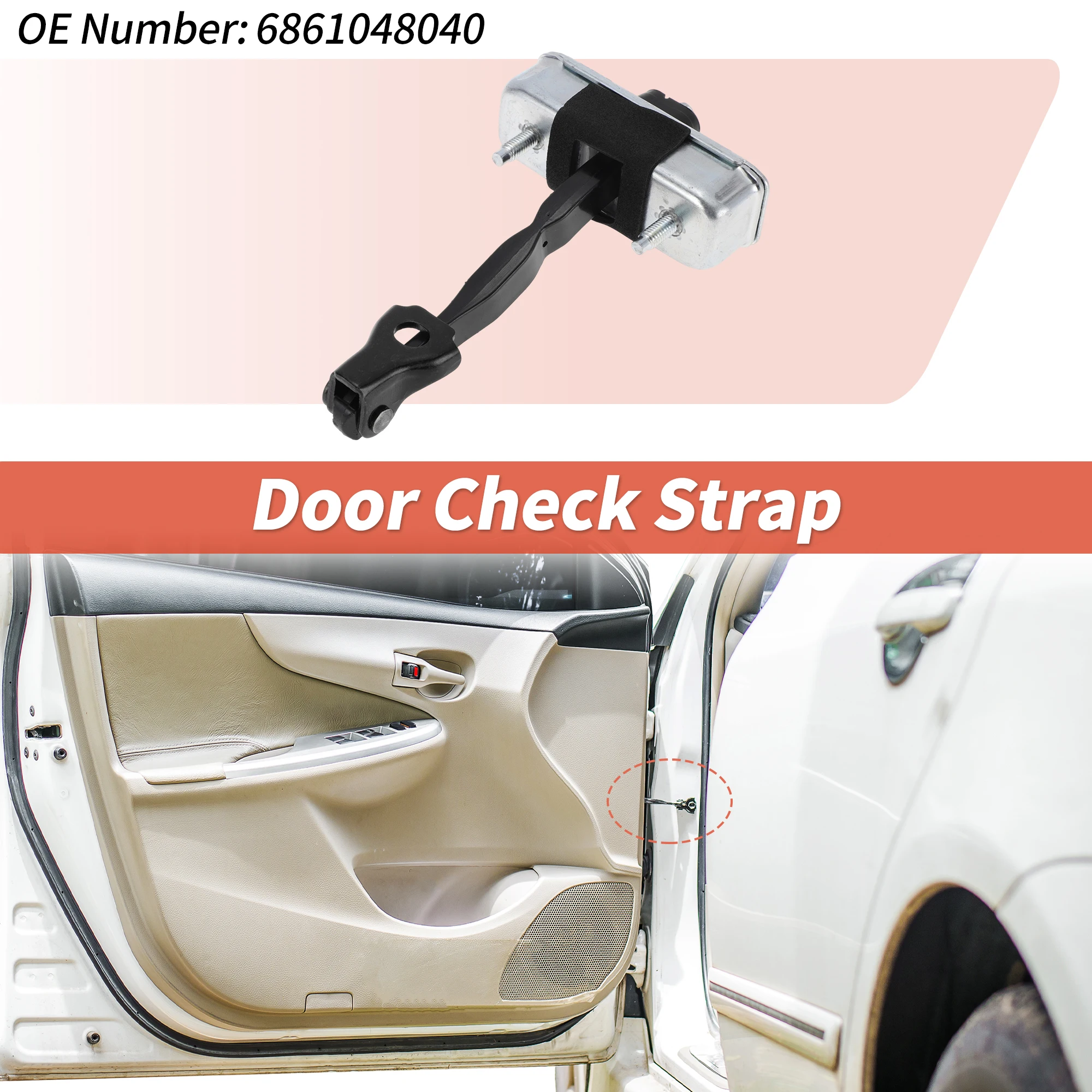 

UXCELL No.79380F0000 Front Left Door Check Strap for Hyundai Elantra 2016-2020 1 pcs