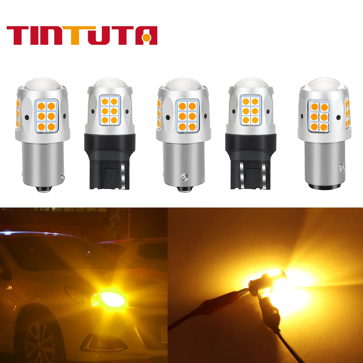 2 قطعة Led 1157 1156 ba15s p21w led bay15d أضواء الفرامل LED بدوره إشارة 7443 T20 مصباح إيقاف السيارة LED عكس ضوء مصباح إشارة السيارة #3