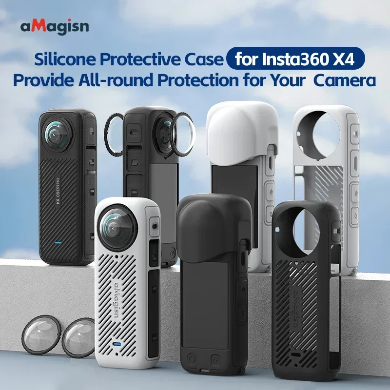 For Insta360 X4 Silicone Case Camera Accessories Shadowstone X4 Protective Accessories For Insta360 X4 Body Lens Silicone Case