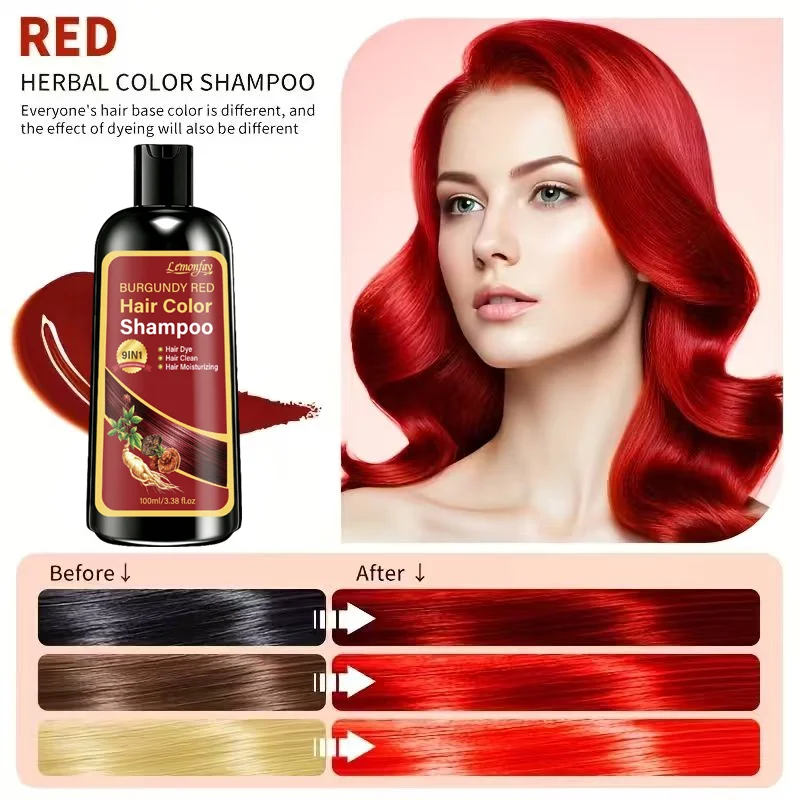 Champú Tinte Rojo Borgoña para - Hair Care Herbal reseña y precio