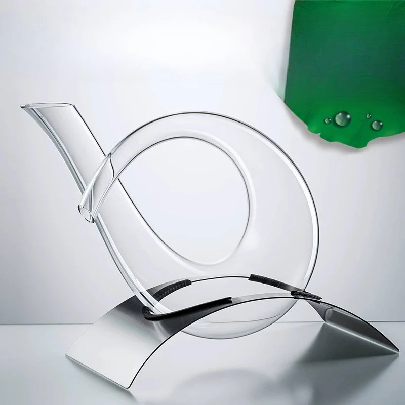 

Harp wine decanter with stand, quick decanter crystal glass jug