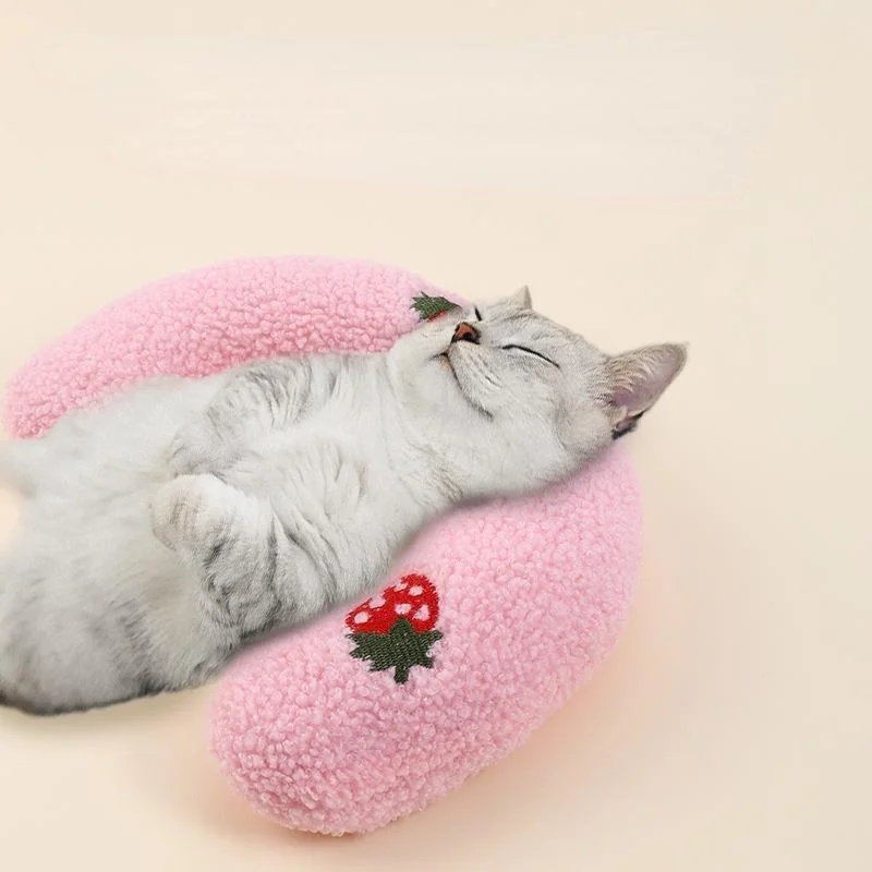 Cat Pillow Pet Cat Dog Sleeping Pillow Soft U-shaped Pillow Cat Toy Pet Toys Pet Supplies  аксесуари для котів