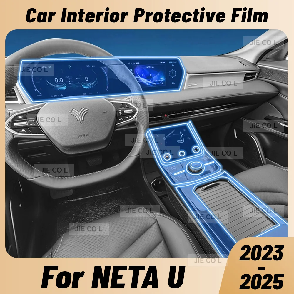 Anti-scratch Car Interior Center Console Media Dashboard Navigation TPU Protector Film For NETA U 2023 2024 2025 Sticker