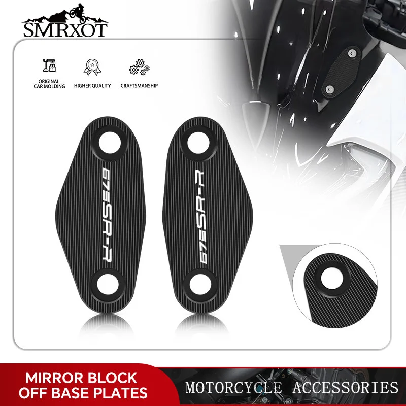 

675SR-R Mirror Hole Cover Motorcycle Windscreen Driven Rear Mirror Eliminators Protector Cover For 675sr-r 675SRR 2024-2025