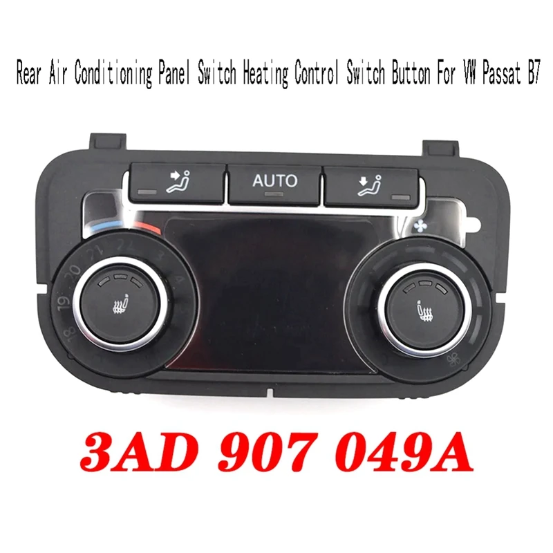 3AD907049A Rear Air Conditioning Panel Switch Heating Control Switch Button For VW Passat B7