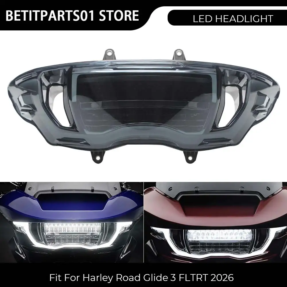 

Motorcycle Accessories LED Front Headlight Assembly High Beam/Low Beam For Harley Touring Road Glide CVO ST FLTRXSTSE 2024 -2026