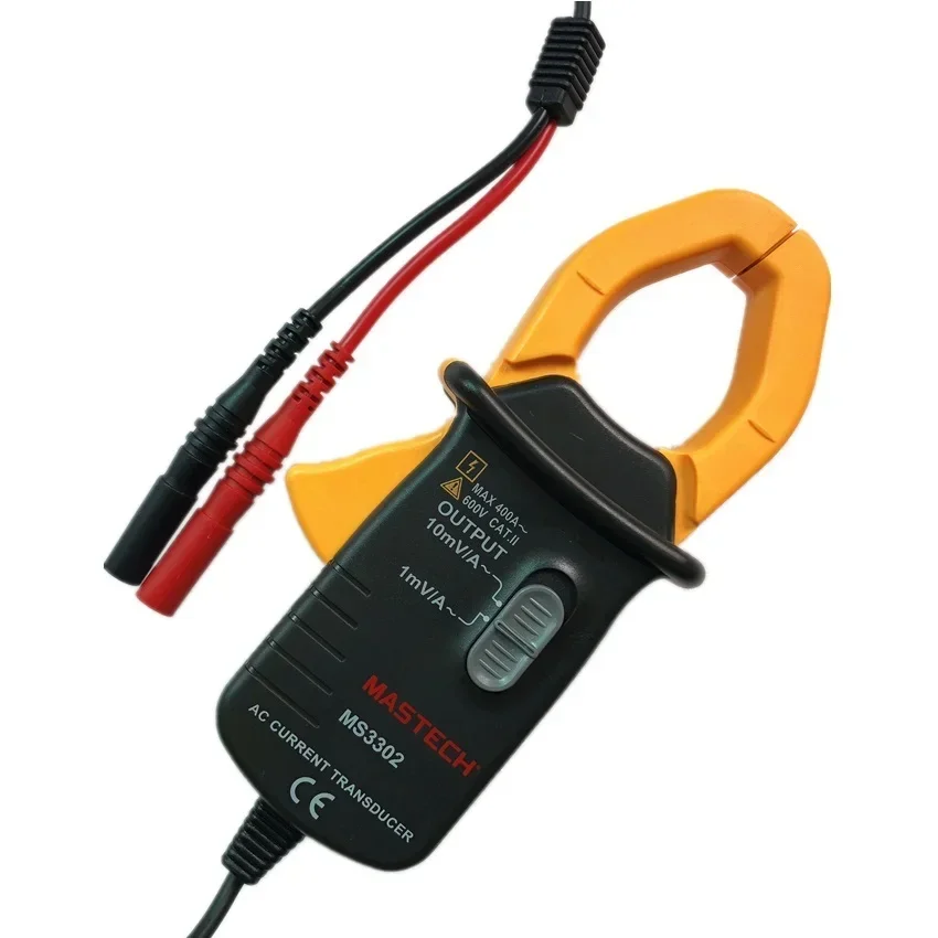 MASTECH MS3302 Clamp Meter Transducer True RMS Digital Multimeter AC Current 0.1A - 400A Clamp Converter