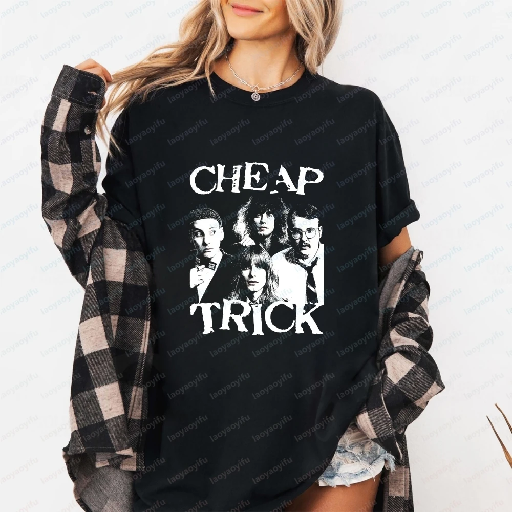 Cheap Trick Popular Trendy Streetwear Casual Fashion T-shirts Suitable for Both Men and Women with Round Neck Design