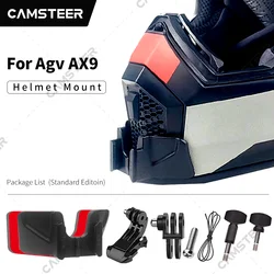 Agv AX9 Customized Motorcycle Helmet Chin Mount for GoPro12 11 10 DJI Action3/4 Insta360 Ace pro X3 X4 Action Camera Accessories