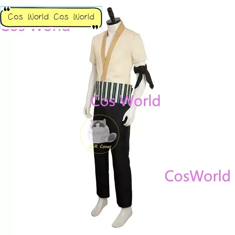 Movie Roronoa Zoro Cosplay Roronoa Fantasia Zoro Cosplay Costume Uniform Wig Earrings  Adult Halloween Carnival Party Costumes