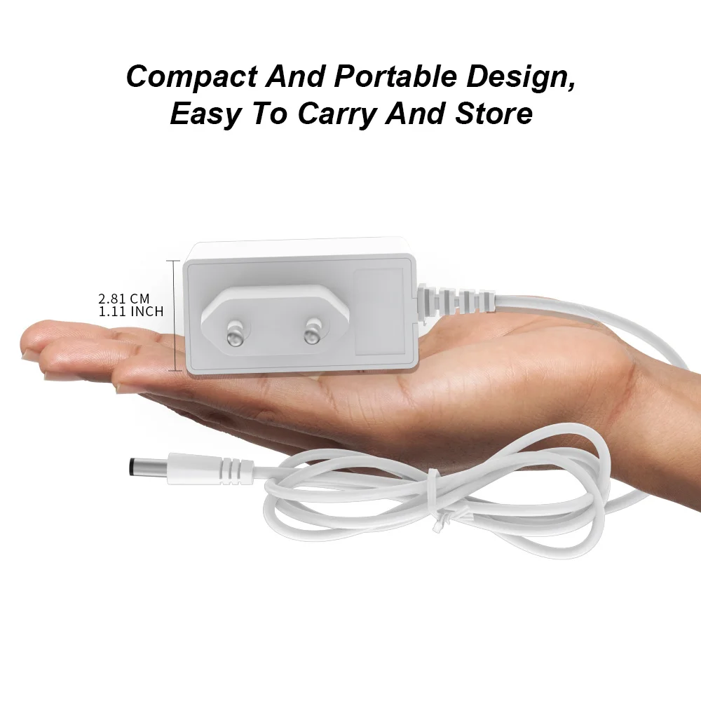 12V 2A White Power Supply Adapter EU Plug AC/DC Wall Charger for CCTV Security Camera LED Strip Desktop Speaker Router Printer