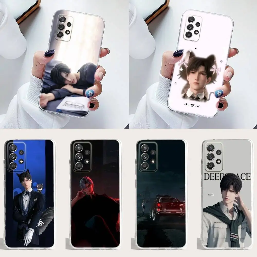 

love and Deepspace Z-Zayne Phone Case Silicone For Samsung S30,23,21,22,20 FE lite,S10,9,PIus Note20ultra Soft Transparent