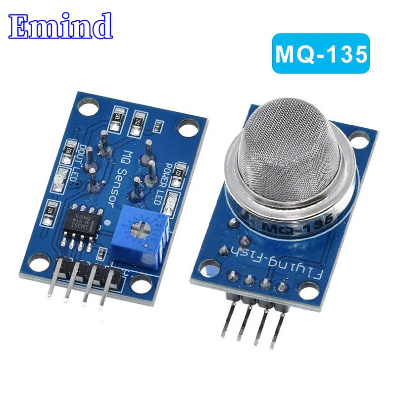 3/10/20/50/100Pcs MQ-135 Air Quality Sensor Module Ammonia Sulfide Sensitive Component Tester Harmful Gas Detection Alarm Module