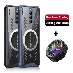 For Nubia Red Magic 8 Pro Graphene Vent Hole Case Red Magic 8 Pro+ Heat Dissipation Breathable + Radiator Red Magic 8S Pro Plus