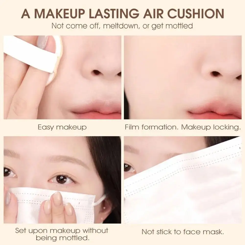 Air Cushion BB Cream 3 Colors Fuller Coverage Makeup Compact Product Cosmetic Concealer Face Korean Waterproof Face Long-la U9G2