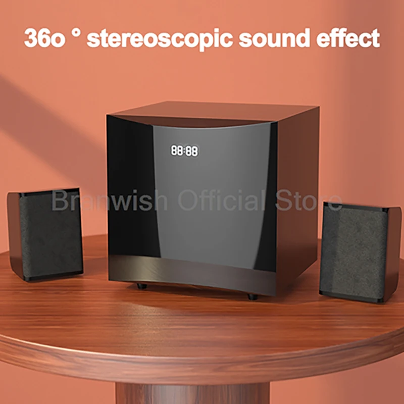 2.1 Sound Box Amplifier 31W High Power Bluetooth Speaker 4 Inch Subwoofer Home Theater Home Cinema 360°Sound System PC Audio Set
