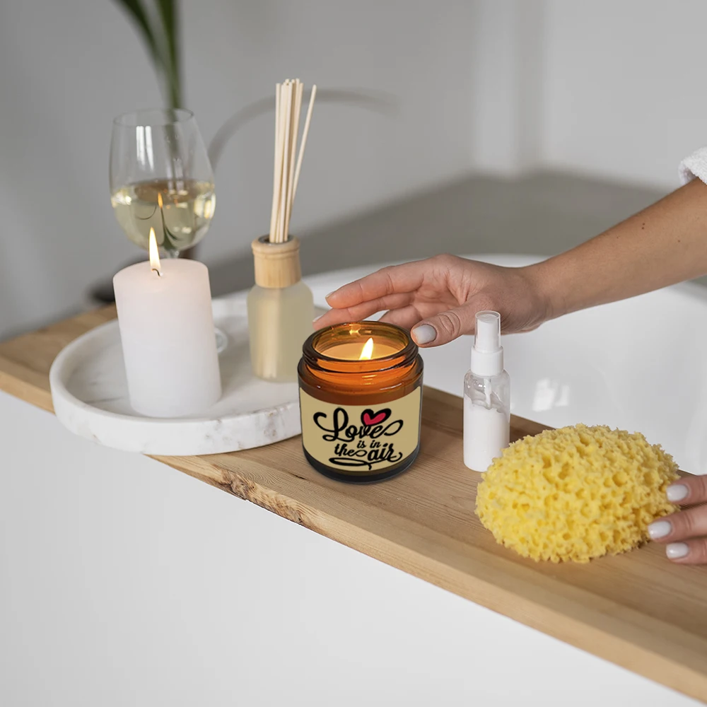 Romantic For Stress Lavender Relief Bath Birthday Soy Wax Lasting Fragrance Festival Celebration Scented Candle Aromatherapy image 3